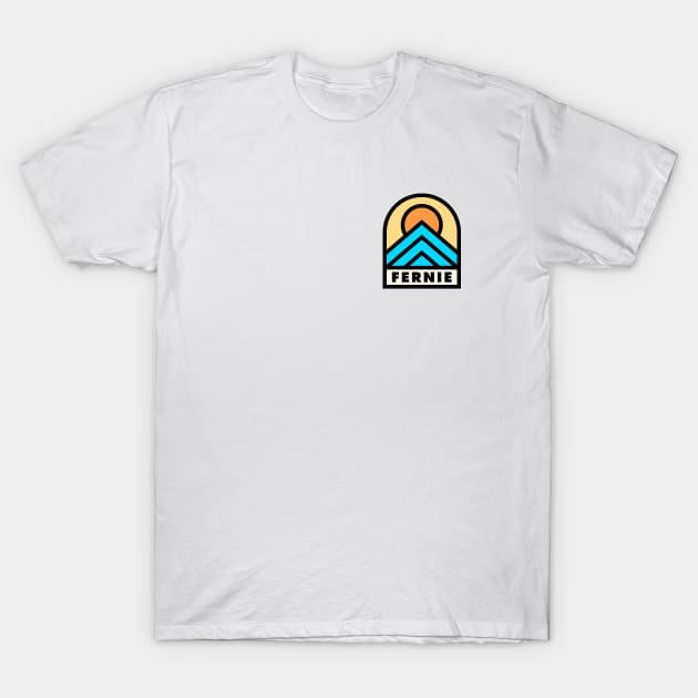 Fernie BC Retro Badge T-Shirt by modeoftravel